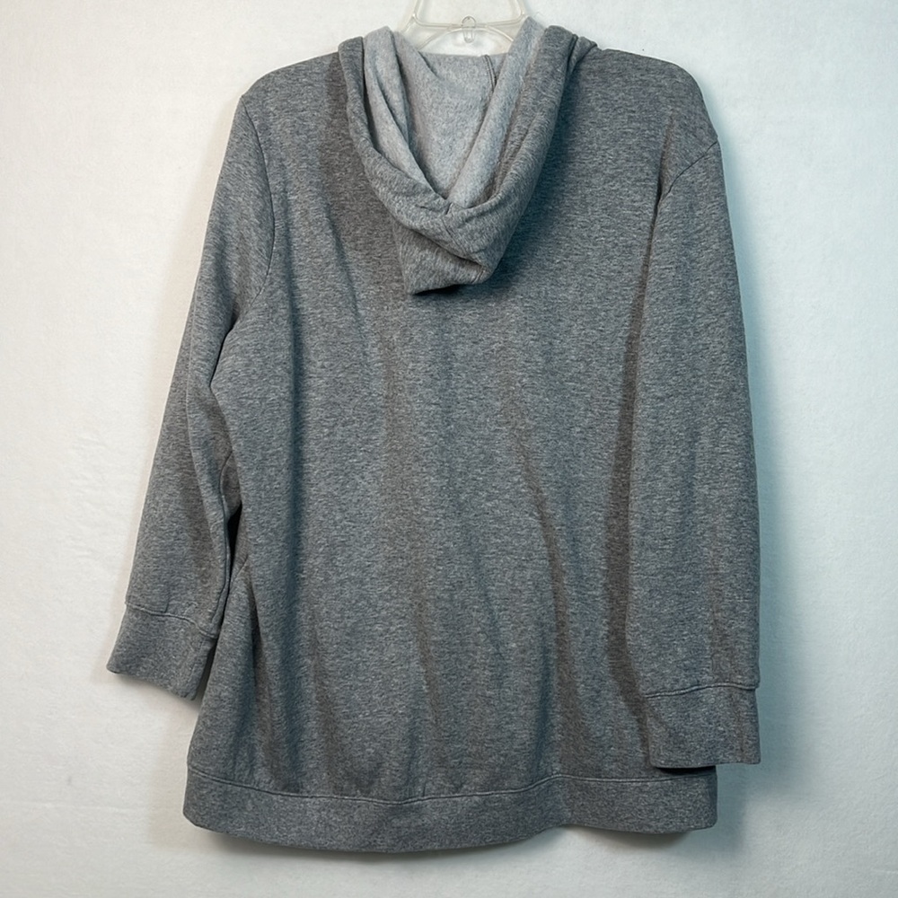 Terra & Sky PLUS Women's Hooded Jacket Gray SZ: 1X (16W-18W) Super Soft - Picture 2 of 7